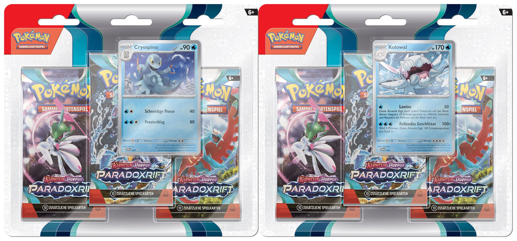 Pokémon TCG KP04 Karmesin&Purpur Paradoxrift 3er-Pack *Deutsche Version*