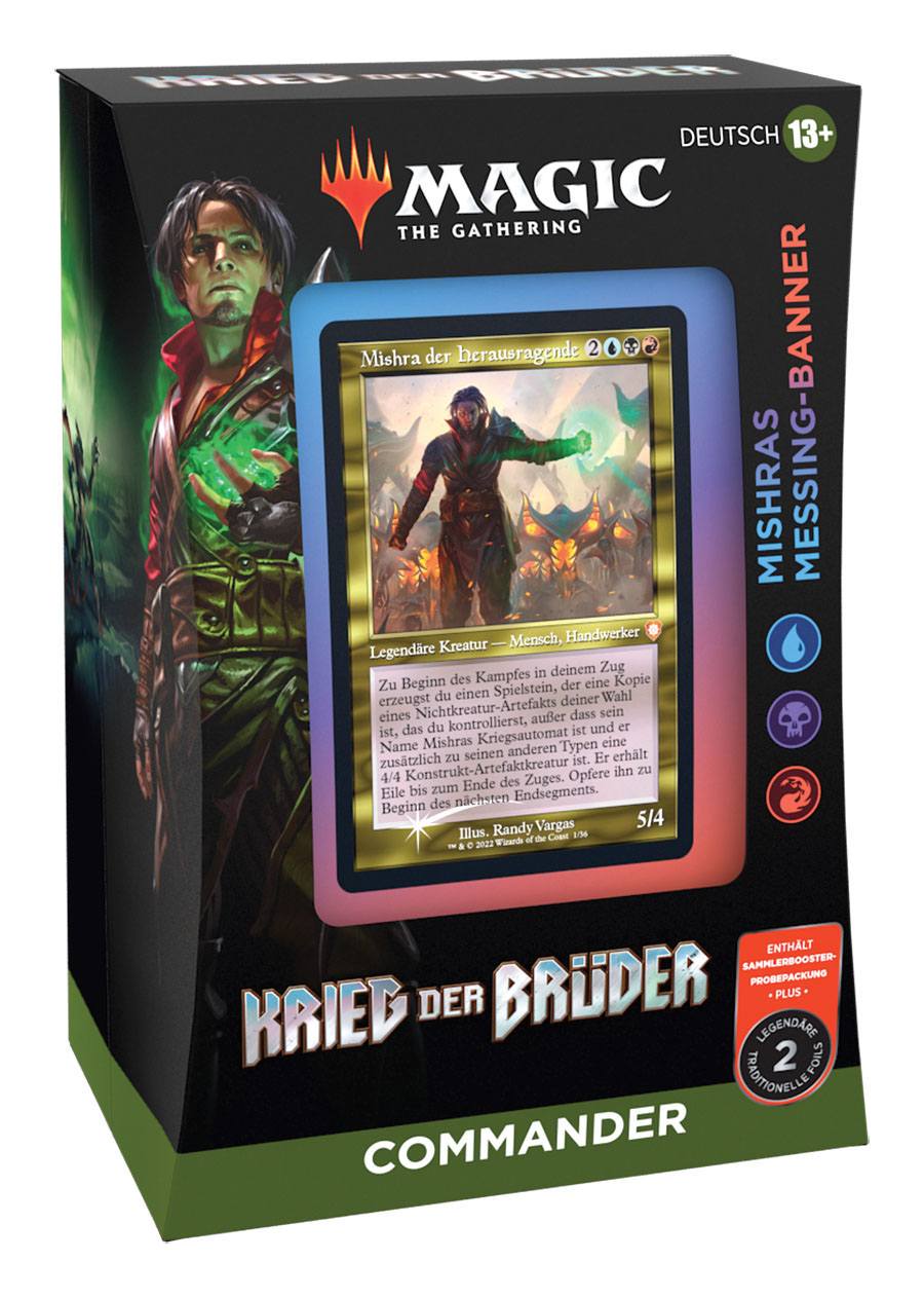 Magic the Gathering Krieg der Brüder Commander-Deck Mishras Messing Banner