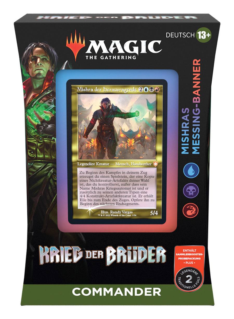 Magic the Gathering Krieg der Brüder Commander-Deck Mishras Messing Banner