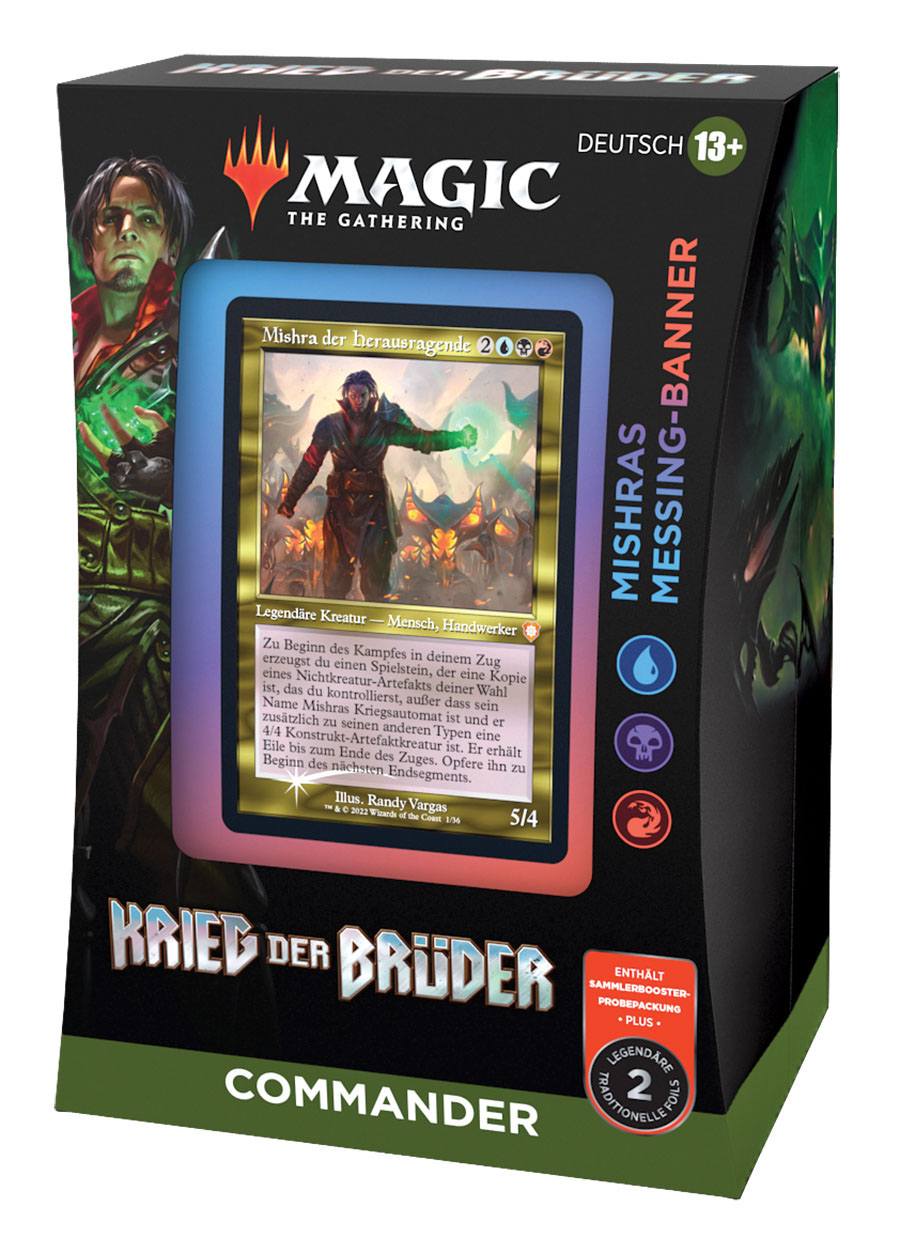 Magic the Gathering Krieg der Brüder Commander-Deck Mishras Messing Banner