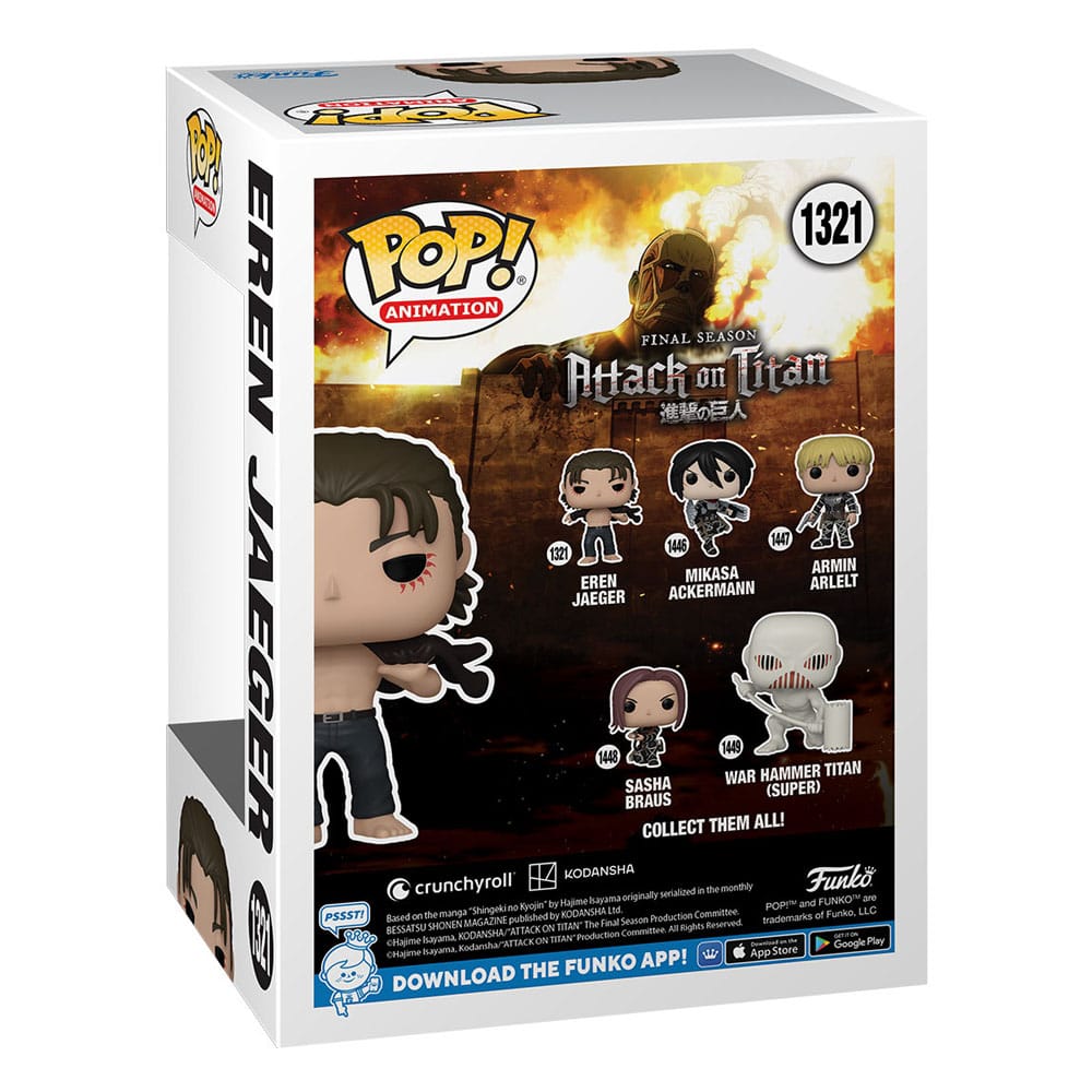 Attack on Titan POP! Animation Vinyl Figur Eren Jeager 9 cm