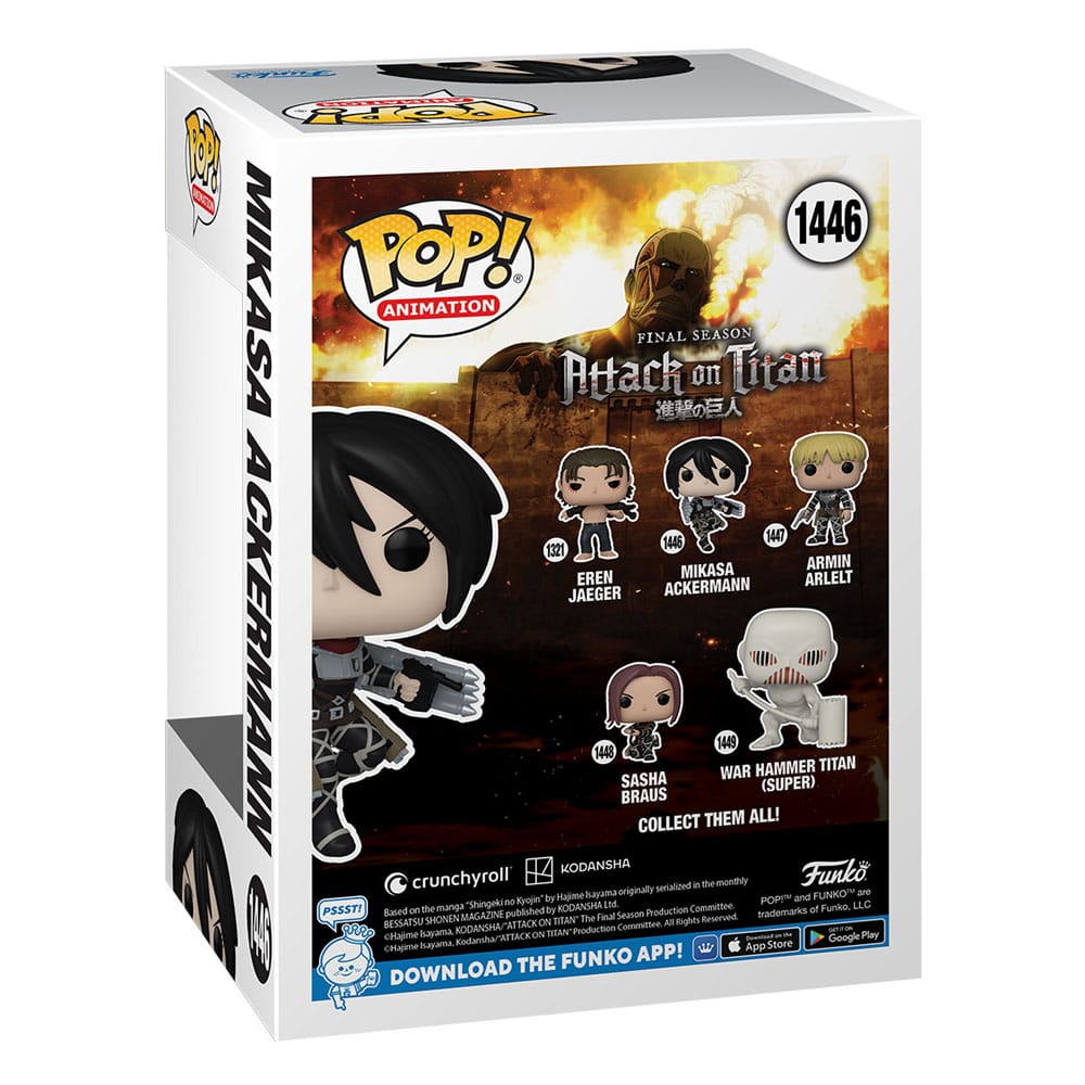 Attack on Titan POP! Animation Vinyl Figur Mikasa Ackerman 9 cm