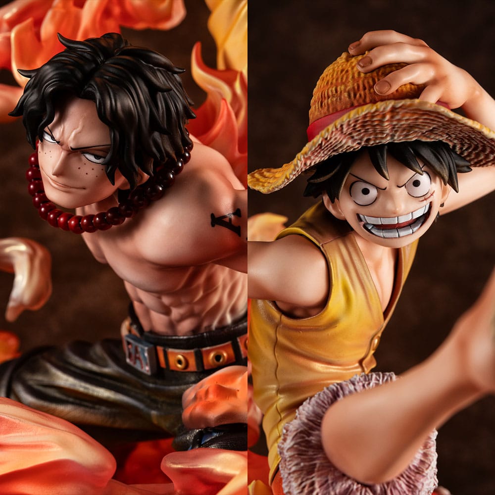 One Piece P.O.P PVC Statue NEO-Maximum Luffy & Ace Bond between brothers 20th Limited Ver. 25 cm