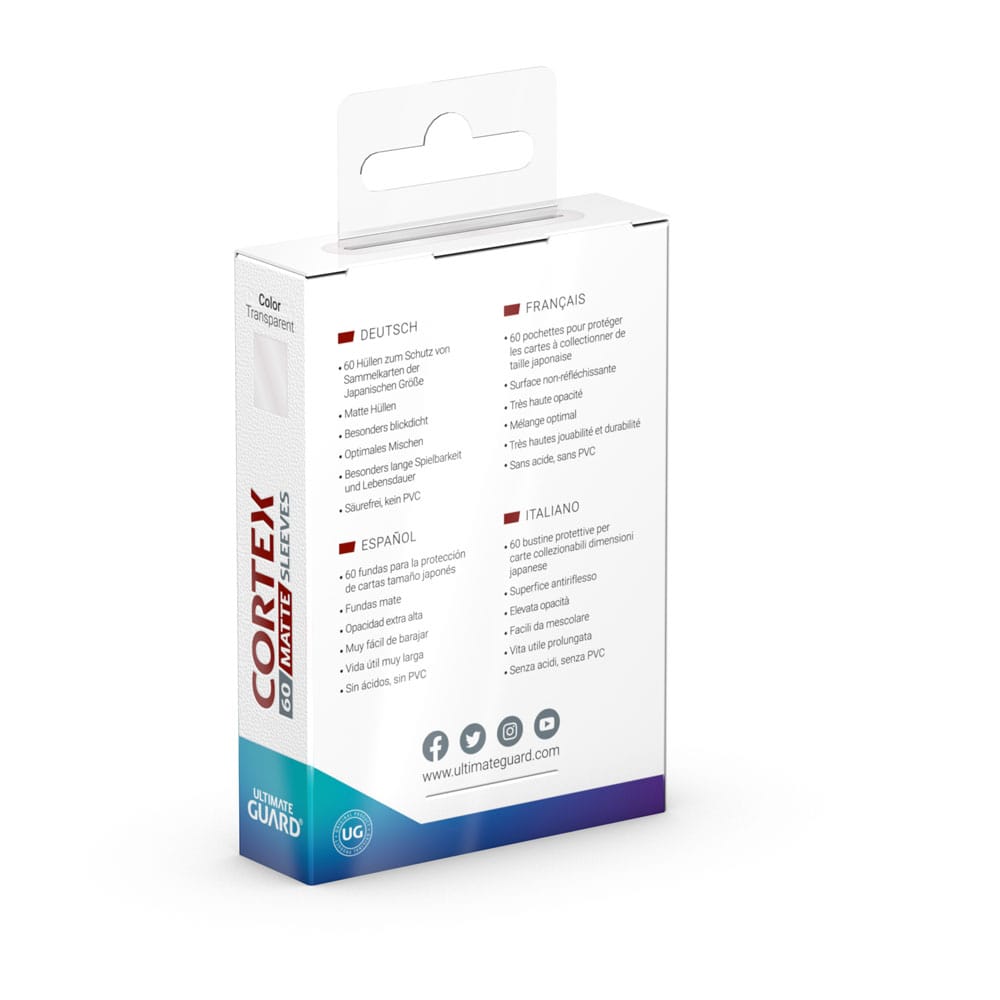 Ultimate Guard Cortex Sleeves Japanische Größe Matt-Transparent (60)