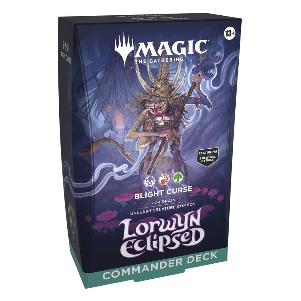*Pre Order* Magic the Gathering Lorwyn Eclipsed Commander-Decks Blight Curse Display englisch