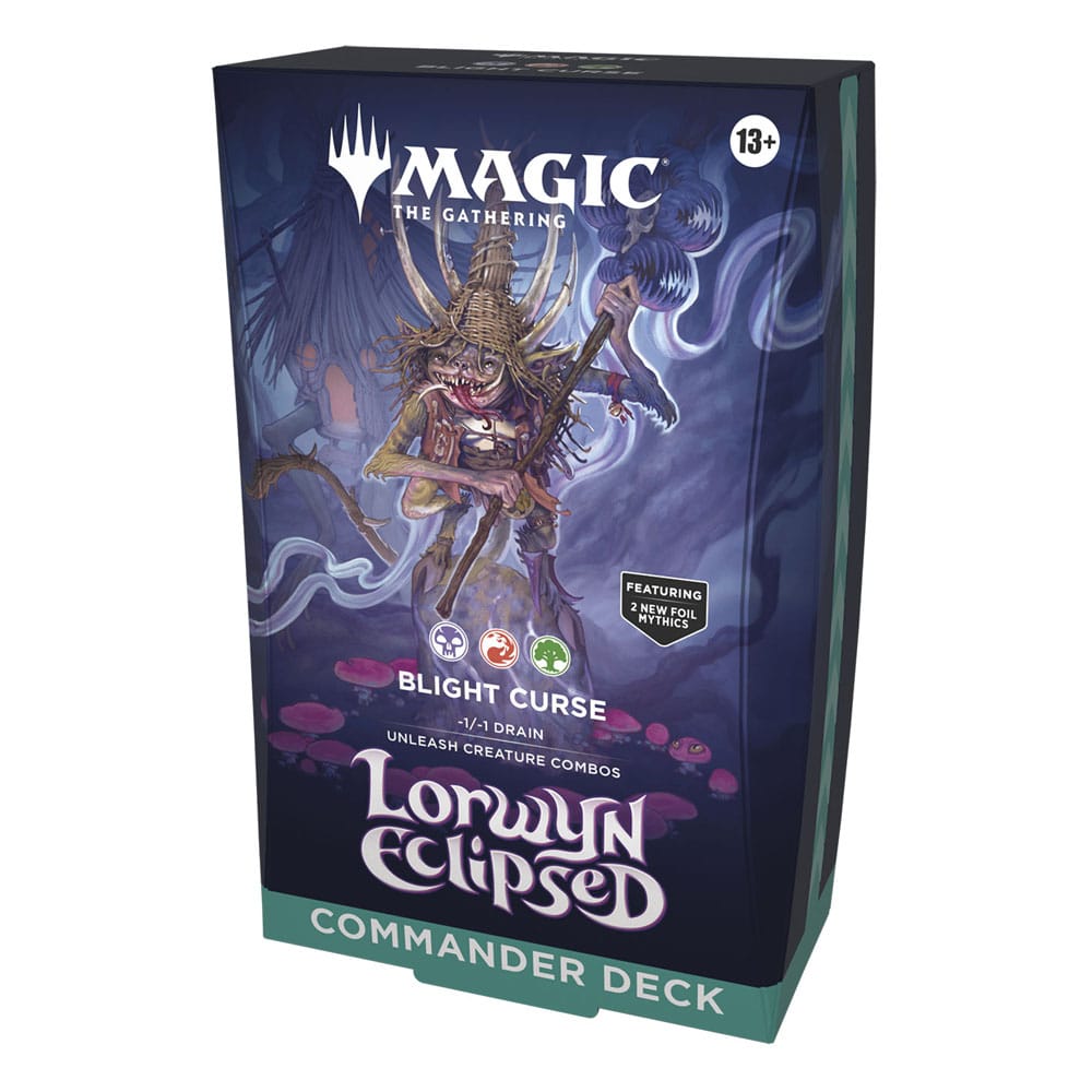 *Pre Order* Magic the Gathering Lorwyn Eclipsed Commander-Decks Blight Curse Display englisch