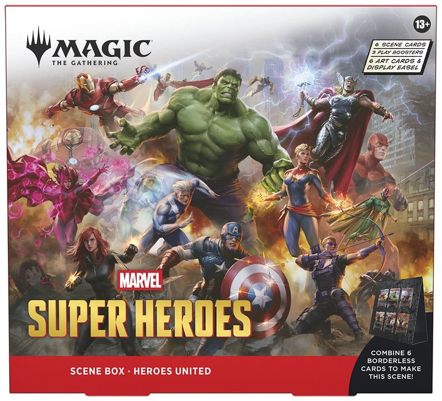Magic the Gathering Marvel Super Heroes Szenenboxen Display Heroes United englisch