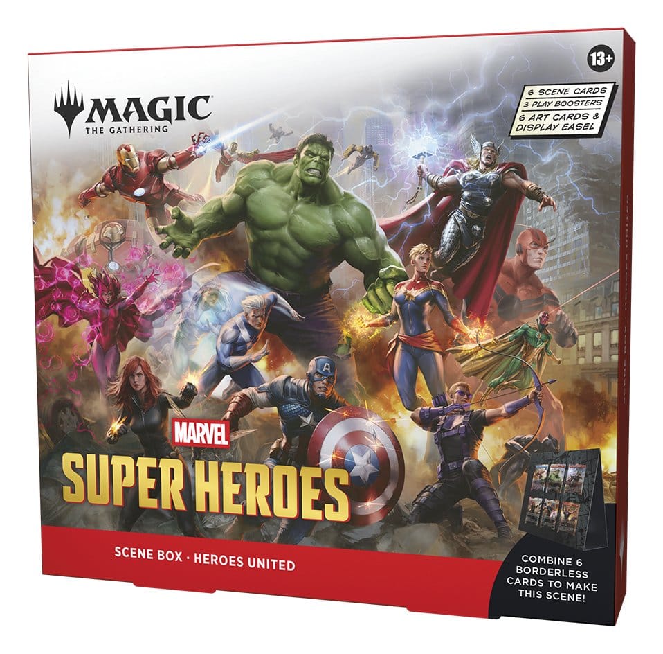 Magic the Gathering Marvel Super Heroes Szenenboxen Display Heroes United englisch